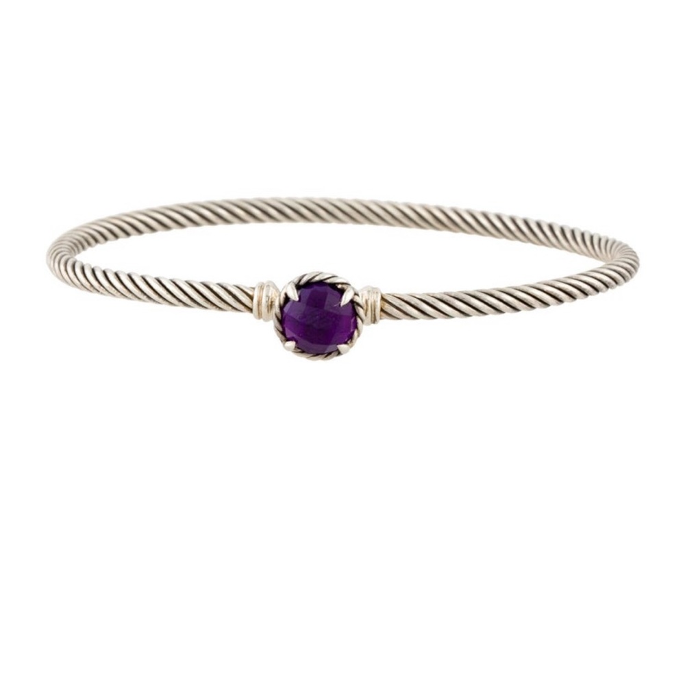 David Yurman Purple Amethyst cable bracelet